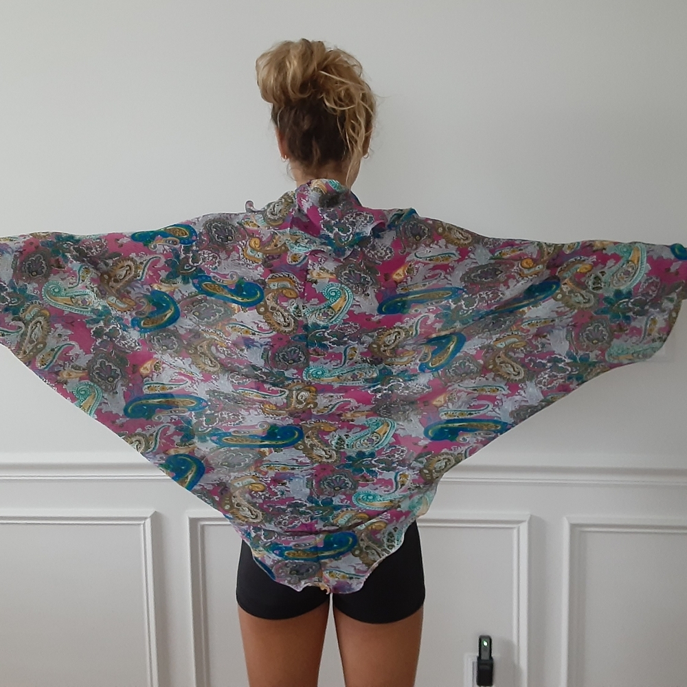 Cover Up Wrap With Sleeves, One size